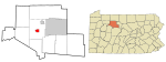 Elk County Pennsylvania incorporated and unincorporated areas Ridgway highlighted